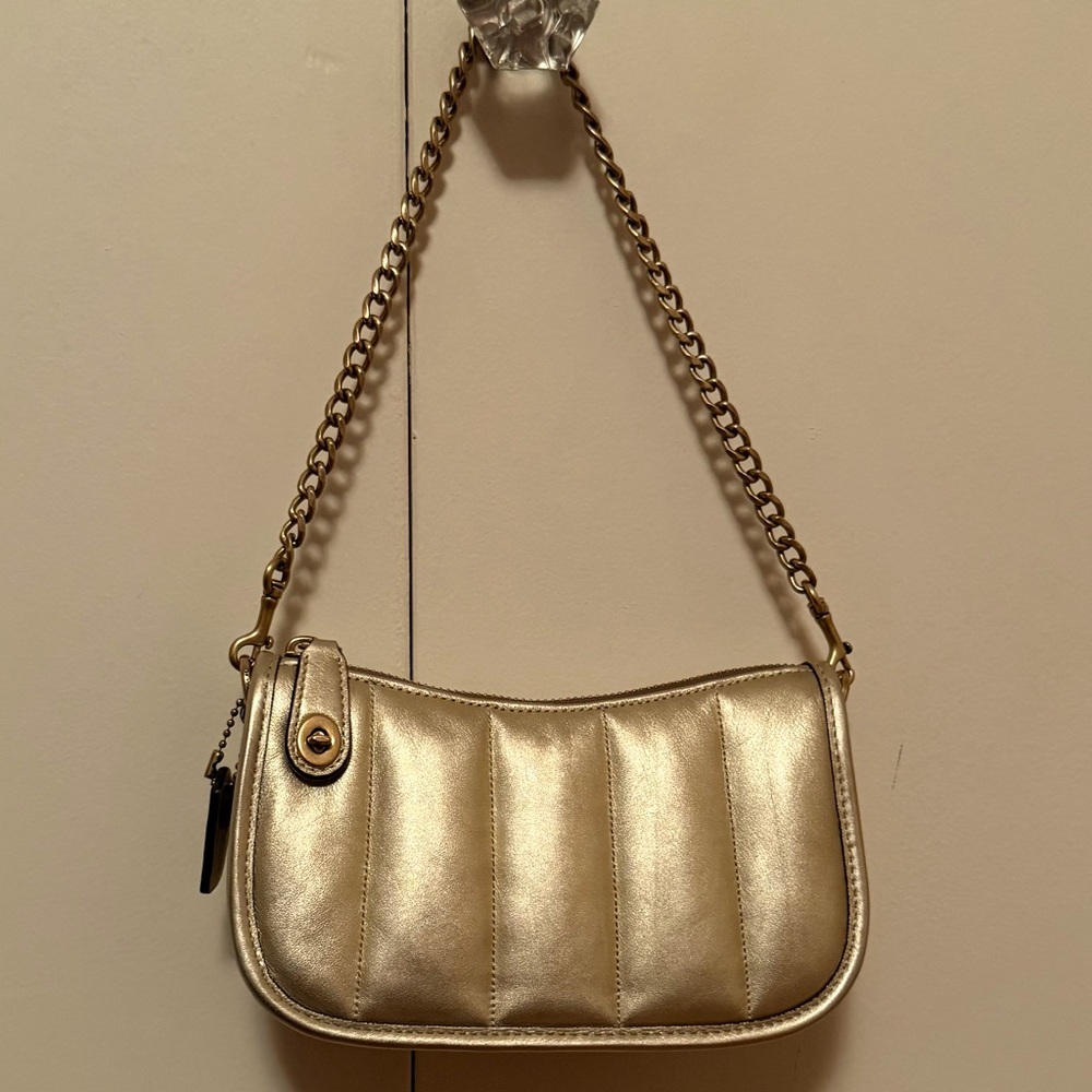Coach Gold Swinger 20 Bag with Chain Strap
